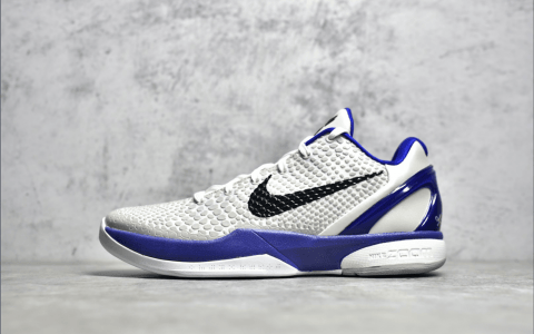 耐克科比6代实战篮球鞋 Nike Kobe 6"CONCORD" 灭世纯原版本科比白蓝球鞋 货号：436311-100