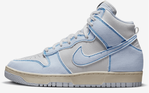 耐克Dunk水洗丹宁 Nike Dunk High 1985 “Blue Denim” 耐克Dunk1985高帮水洗蓝 货号：DQ8799-101