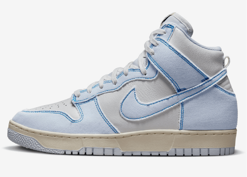 耐克Dunk水洗丹宁 Nike Dunk High 1985 “Blue Denim” 耐克Dunk1985高帮水洗蓝 货号：DQ8799-101