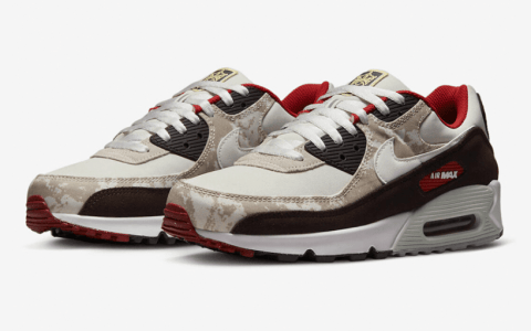 耐克AIR MAX足球俱乐部主题 Nike Air Max 90 “Social FC” 耐克MAX90沙色深褐色 货号：DX3576-001