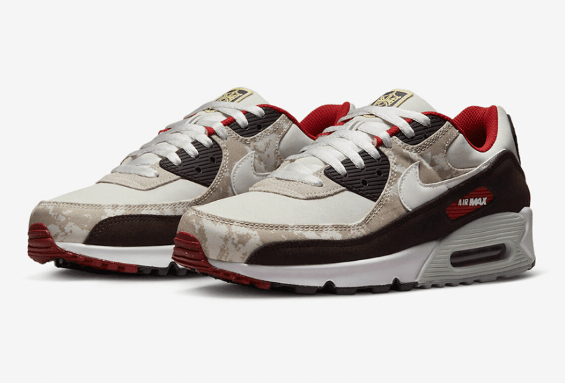 耐克AIR MAX足球俱乐部主题 Nike Air Max 90 “Social FC” 耐克MAX90沙色深褐色 货号：DX3576-001