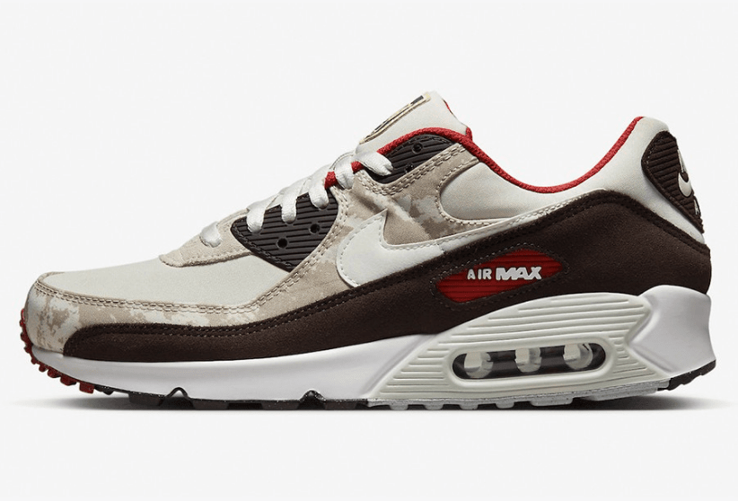 耐克AIR MAX足球俱乐部主题 Nike Air Max 90 “Social FC” 耐克MAX90沙色深褐色 货号：DX3576-001