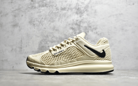 耐克AIR MAX2015斯图西联名米白黑 Stussy x Nike Air Max 2015 "Fossil" 耐克新款联名跑鞋 货号：DM6447-200