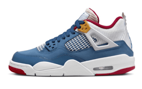 全新AJ4小Union联名实物图曝光 Air Jordan 4 GS “Messy Room” AJ4白蓝新款 货号：DR6952-400