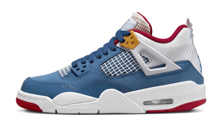 全新AJ4小Union联名实物图曝光 Air Jordan 4 GS “Messy Room” AJ4白蓝新款 货号：DR6952-400