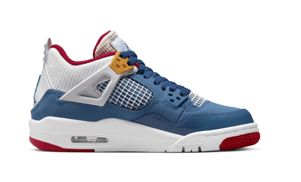 全新AJ4小Union联名实物图曝光 Air Jordan 4 GS “Messy Room” AJ4白蓝新款 货号：DR6952-400