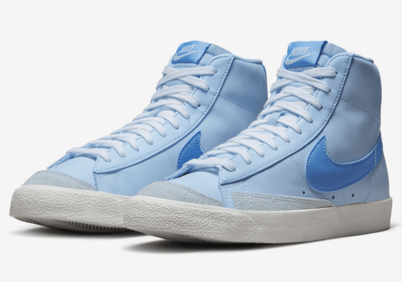 耐克开拓者蓝色高帮新款配色 Nike Blazer Mid 耐克小白鞋 耐克缓震板鞋 货号：FD0304-400