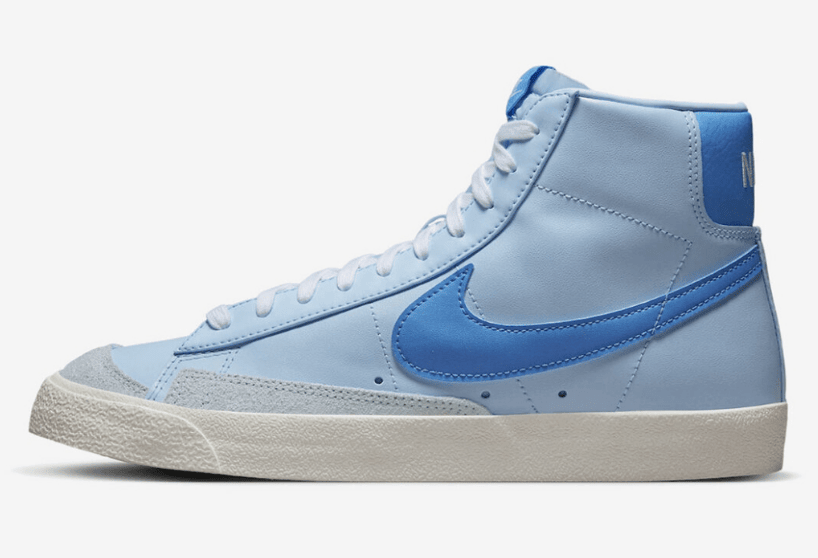 耐克开拓者蓝色高帮新款配色 Nike Blazer Mid 耐克小白鞋 耐克缓震板鞋 货号：FD0304-400