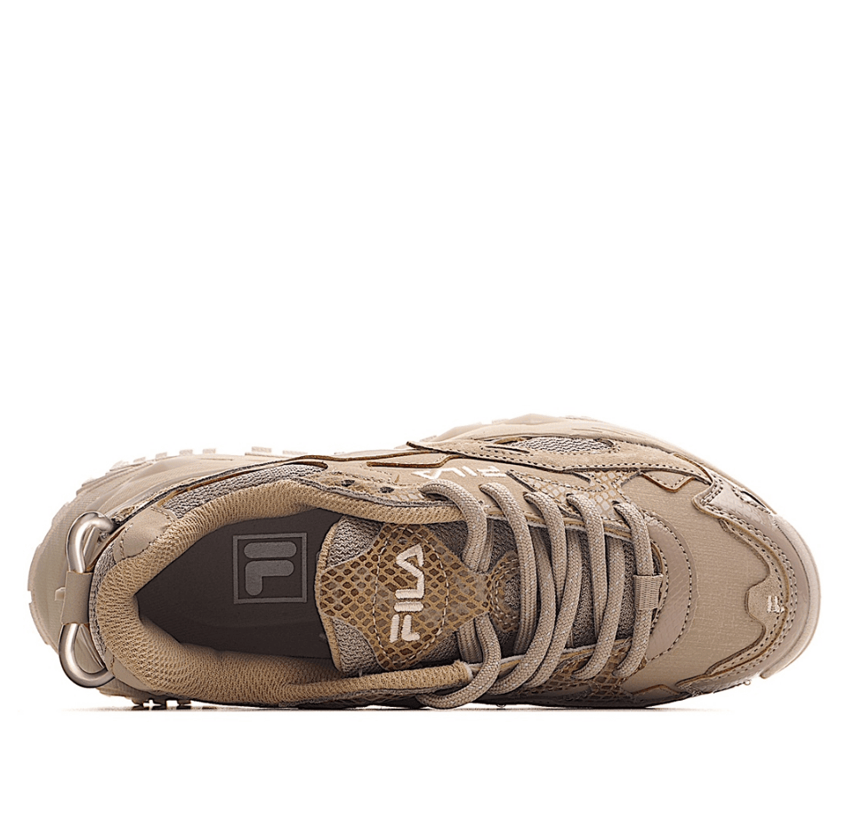 纯原版本斐乐正品米色老爹鞋 Fila Fusion 斐乐潮牌 Bianco 斐乐FILA潮牌硬糖老爹鞋 货号：T12W135211