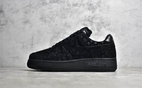 耐克空军LV联名黑色限量收藏款支持公益 LouisVuitton x Nike Air Force 耐克路易威登联名 货号：1A9VD7