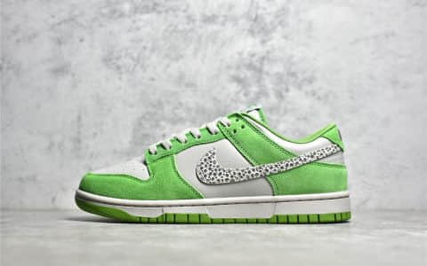 耐克SB Dunk灰绿低帮豹纹勾 Nike SB Dunk Low 耐克缓震板鞋 耐克豹纹板鞋 货号：DR0156-300