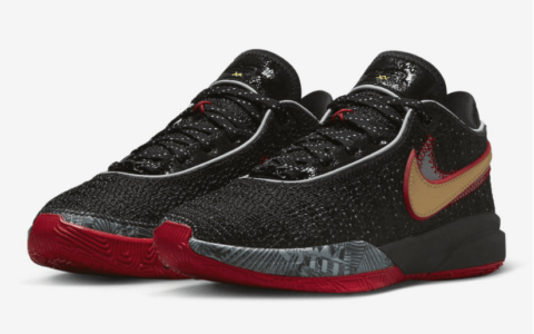 耐克詹姆斯20黑红配色官图 Nike LeBron 20 詹姆斯20代战靴GS版本 货号：DJ5423-001