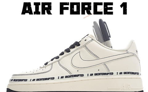 耐克空军UNINTERRUPTED联名低帮 Nike Air Force 1 Low 耐克空军一号灰色 货号：UY5696-332