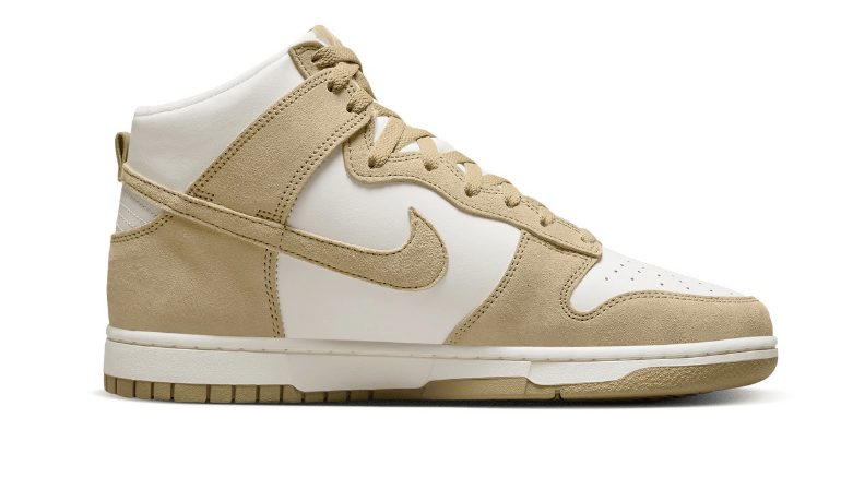 耐克Dunk白色小麦高帮板鞋 Nike Dunk High “Tan Suede” 小麦色百搭板鞋 货号：DQ7679-001