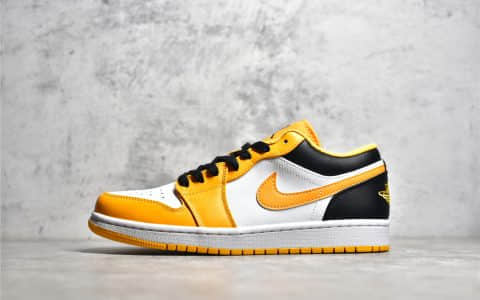 LJR版本AJ1 TAXI白橙色低帮 Air Jordan 1 Low GS"Taxi" 莆田顶级AJ货源工厂 货号：553558-701