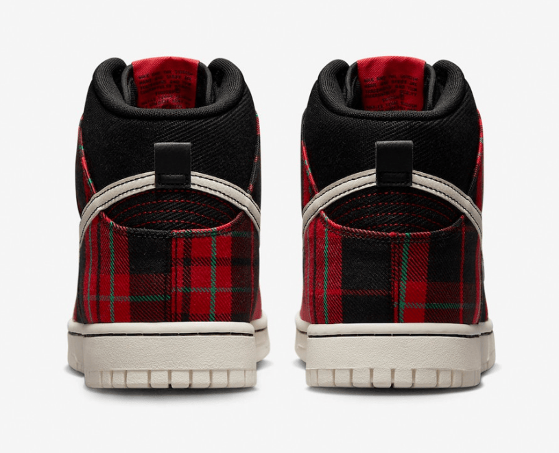 耐克Dunk黑红高帮复古板鞋 Nike Dunk High “Plaid” 酷似耐克dunk死侍配色 货号：DV0826-001