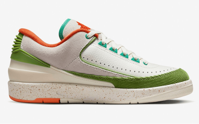 AJ2 Titan联名款 Titan x Air Jordan 2 Low WMNS AJ2灯芯绒皮质结合球鞋 货号：DV6206-183