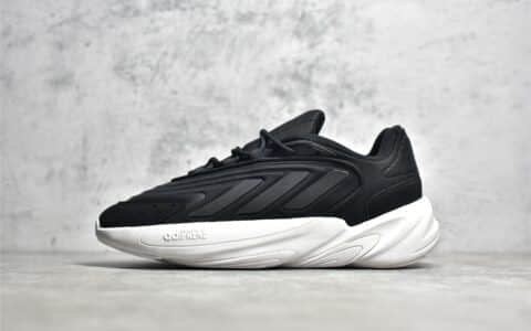 公司级版本阿迪达斯奥泽利亚黑色跑鞋 adidas Originals Ozelia 阿迪达斯缓震复古跑鞋 货号：GW8114