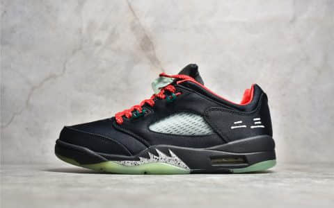 AJ5 CLOT联名黑红丝绸撕撕乐 Clot x Air Jordan AJ5 Retro Low"CNY" AJ5黑色 货号：DM4640-036