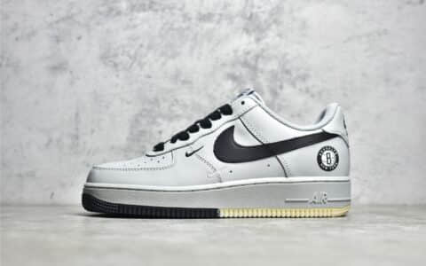 耐克空军篮网黑灰主场低帮 Nike Air Force 1 Low '07 耐克空军布鲁克林城市限定 货号：HD6936-809