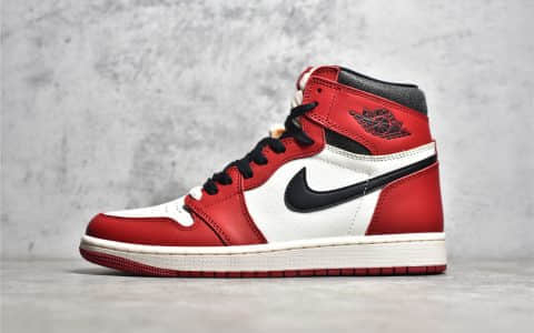 AJ1芝加哥复古高帮 Air Jordan 1 Retro High OG “Lost Found” AJ1白红高帮 AJ1芝加哥做旧 货号：DZ5485-612