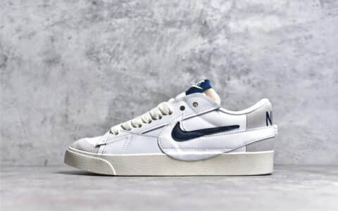 正品耐克开拓者白色低帮板鞋 耐克小白鞋 Nike Blazer Low 77 JUMBO 复古经典开拓者 货号：FD0378 121JM