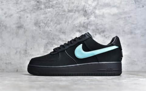 耐克空军蒂芙尼联名黑蓝低帮 TIFFANY & CO 蒂芙尼 x Nike Air Force 1 Low "1837" 莆田耐克空军联名 货号：DZ1382-001