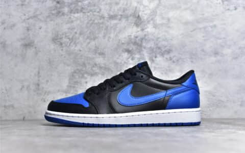 AJ1黑蓝低帮LJR版本 Air Jordan 1 Retro Low 2015 莆田原厂材料AJ1顶级品质 货号：705329-004