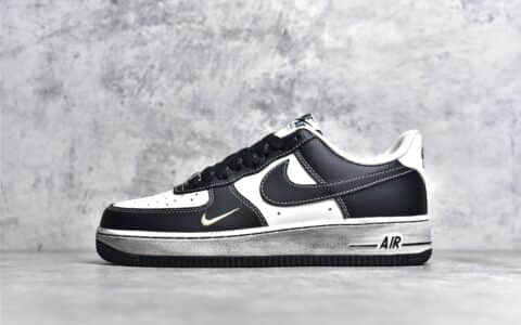 耐克空军黑白做旧低帮板鞋 Nike Air Force 1 Low '07 顶级品质莆田耐克空军工厂出品 货号：DB3301-088