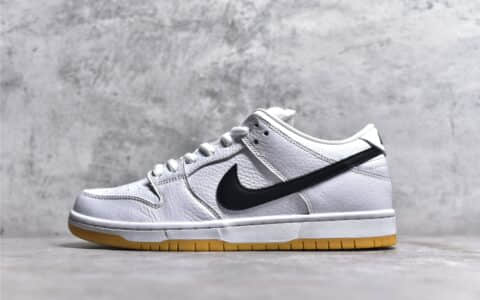 耐克SB Dunk白黑生胶低帮Nike SB Dunk Low Pro lso "White Gum" 耐克SB Dunk白黑荔枝皮 货号: CD2563-101