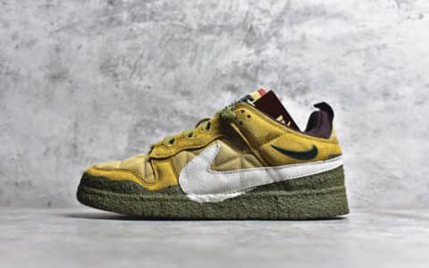 耐克Dunk CPFM联名工地鞋军绿色低帮板鞋 CPFM x Nike Dunk Low 耐克CPFM联名低帮板鞋 货号：DM0430-700