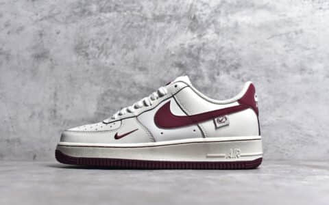 耐克空军白红低帮缓震板鞋公司级版本 Nike Air Force 1'07 Low “Lafite” “拉菲红” 耐克空军拉菲红 货号：FB1839-215