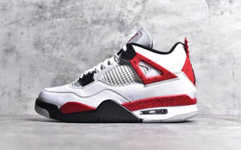 AJ4白红实战球鞋 AJ4红水泥LJR纯原版本 Air Jordan Retro 莆田AJ4纯原复刻 AJ4缓震球鞋 货号：DH6927-161