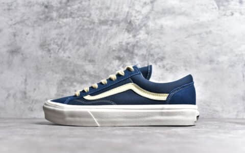 万斯牛仔蓝真标硫化低帮板鞋撞色系 Vans Vault Og Style 36 莆田两万四工厂货源 万斯低帮帆布鞋