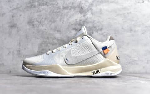 科比5代OW联名实战篮球鞋 Nike Kobe x OFF-WHITE OW联名 莆田纯原版本科比战靴