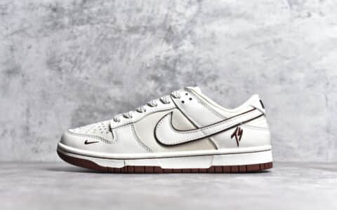 GOD纯原版本耐克SB Dunl TS联名白色帆布低帮 Nike SB Dunk Low TS联名-棕帆布 货号：FC1688-112