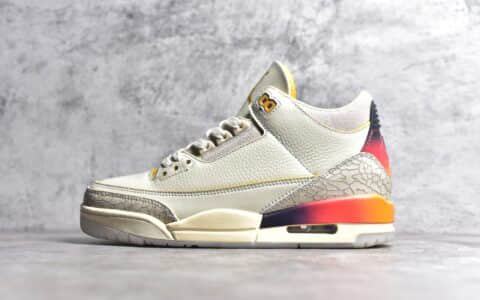 AJ3 Balvin联名彩虹渐变 Balvin x Air Jordan AJ3正品AJ3彩虹AJ3缓震球鞋复刻 货号FN0344-901