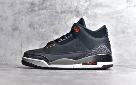 AJ3黑灰恐惧高帮球鞋莆田LJR纯原版本Air jordan 3 Retro "Fear"AJ3黑色实战篮球鞋货号：CT8532 080CF