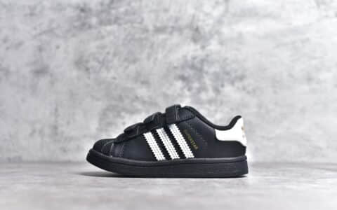 阿迪达斯贝壳头黑色童鞋Adidas Originals 'SUPERSTAR' Kids CFC正品阿迪达斯童鞋复刻莆田货源货号B23638