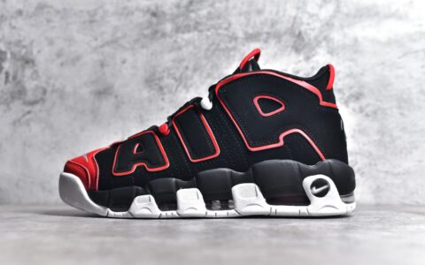 耐克皮蓬黑红配色复古经典篮球鞋Nike Air More Uptempo ’96 OG耐克皮蓬涂鸦莆田耐克皮蓬货源货号:FD0274-001