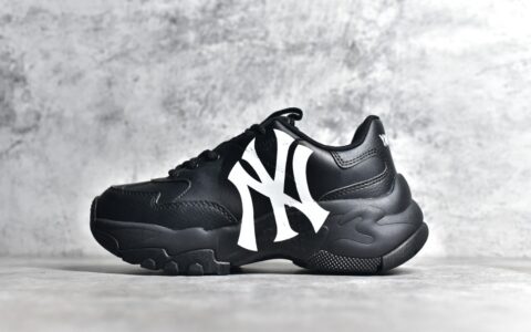 NY MLB黑色老爹鞋NY MLB Big Ball Chunky NY增高鞋 洋基队黑色老爹鞋 莆田NY工厂