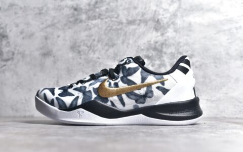 耐克科比8 GIGI纪念款白黑金实战球鞋Nike Zoom Kobe Ⅷ System科比球鞋科比8复刻科比限量版球鞋货号FV6325-100