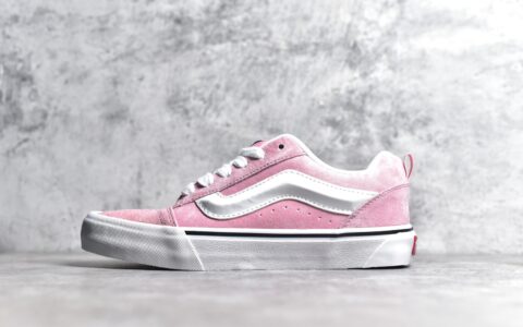 万斯粉色新款面包鞋Vans Classics Knu Skool万斯Knu Skool系列粉色万斯2024新款莆田万斯纯原版本