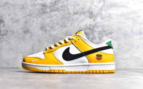 耐克SB Dunk普拉达联名白黄低帮Nike SB Dunk Low x Prada耐克普拉达联名 耐克缓震板鞋货号DD1391-119