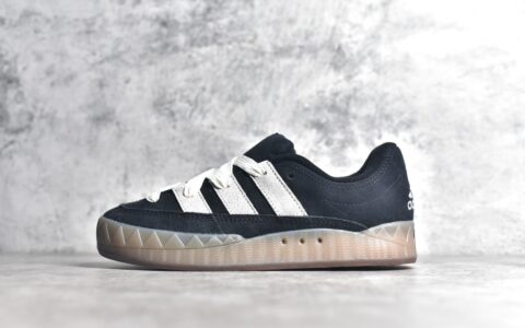 阿迪达斯黑色面包鞋adidas Adimatic阿迪达斯橡胶底黑色板鞋阿迪达斯滑板鞋货号IE2224