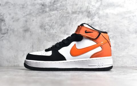 纯原版本耐克空军黑橙扣碎耐克空军橙色高帮Nike Air Force 1 Mid 07耐克空军中帮货号UT1192 006