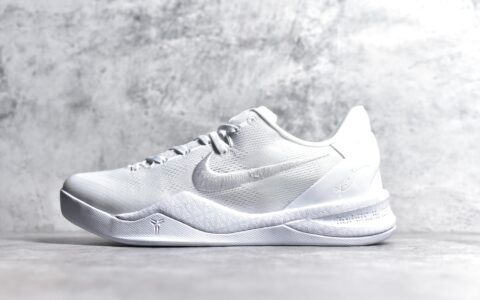 耐克科比8白色实战篮球鞋Nike Kobe 8 Protro "Halo"耐克科比8代科比缓震球鞋莆田科比真碳球鞋货号FJ9364-100