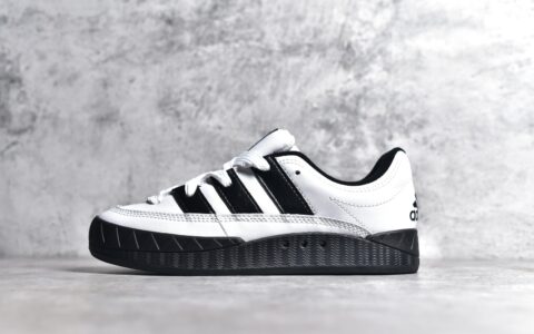 阿迪达斯三叶草白色复古低帮板鞋Adidas Adimatic阿迪达斯小白鞋阿迪达斯增高鞋货号ID7717