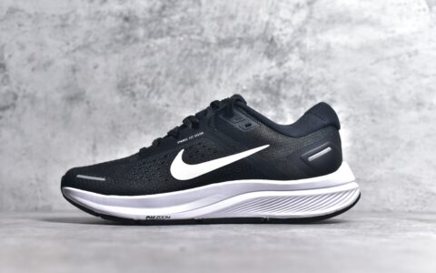 耐克登月23代黑色跑鞋缓震跑鞋Nike Zoom Structure 23登月23代网面透气跑步鞋货号：CZ6720-001