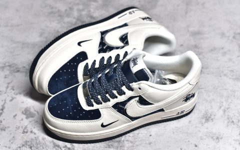 耐克Nike Air Force 1 AF1灰绿克罗心印花定制版空军一号低帮休闲板鞋纯原版本 货号：KK1988-029